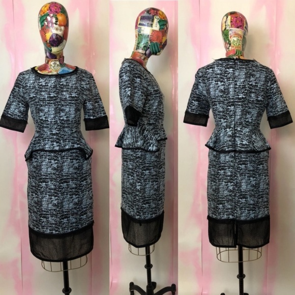 SALE Jonathan Simkhai Cotton Jacquard Peplum Dress - Picture 2 of 7